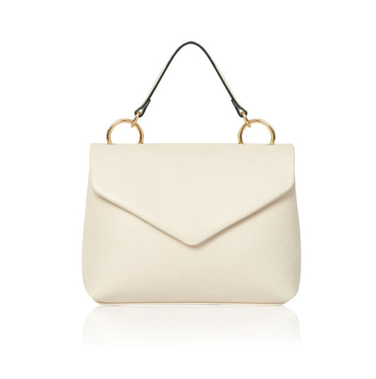 Rimini Envelope Leather Bag | Cream