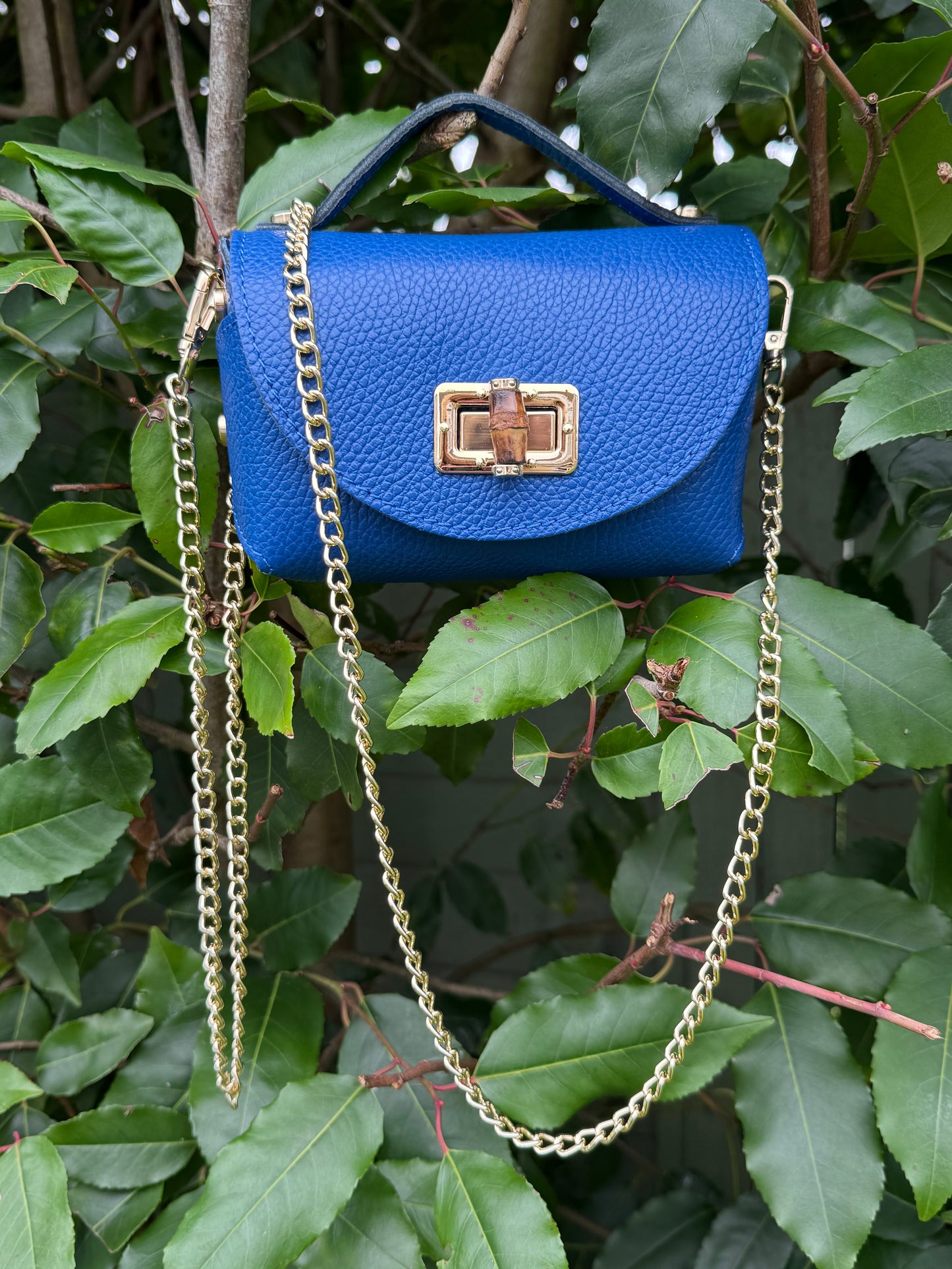 Milano Mini Leather Bag | Royal Blue