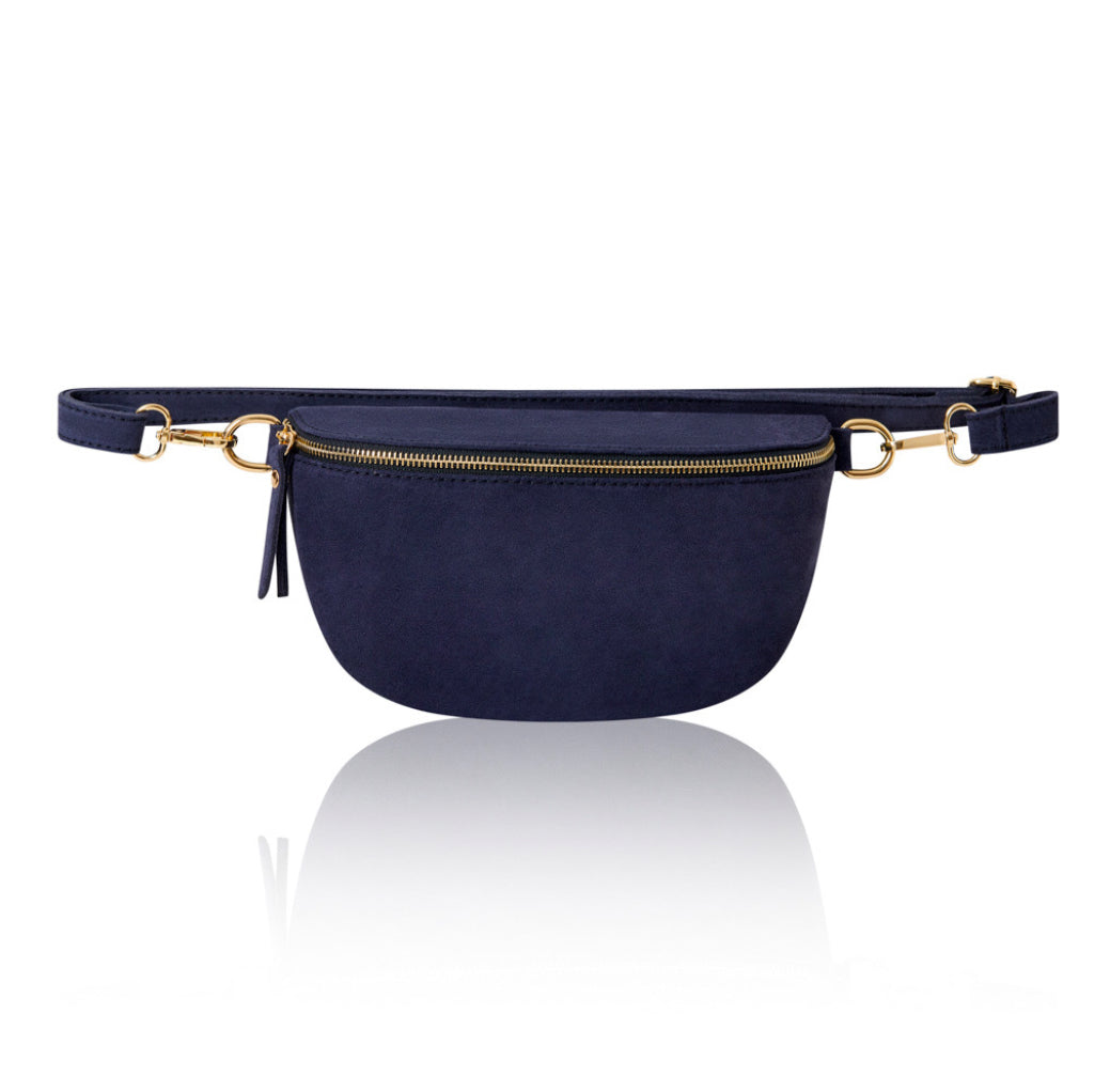 Harley Suede Sling Bag | Navy