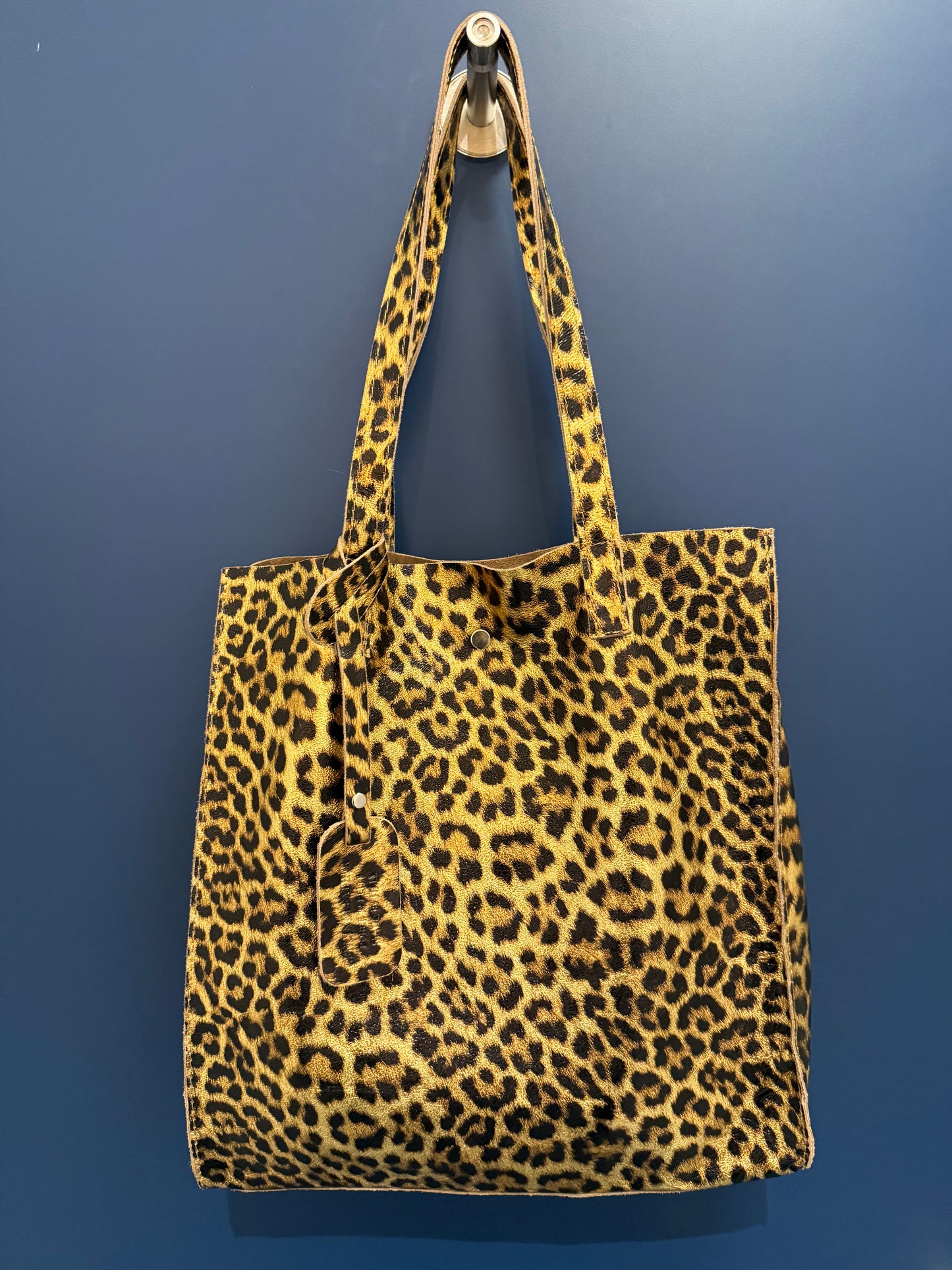 Leopard Print Leather Shopper was