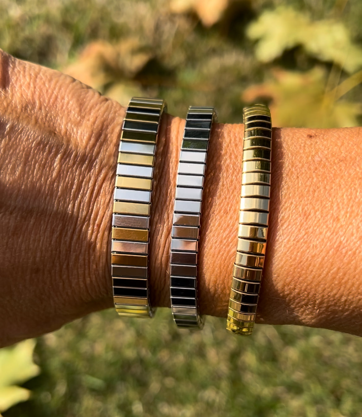 Mila Tile Bracelets | Mixed Metals