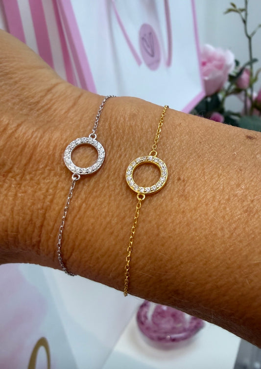 Open Circle Bracelet | Gold or Silver