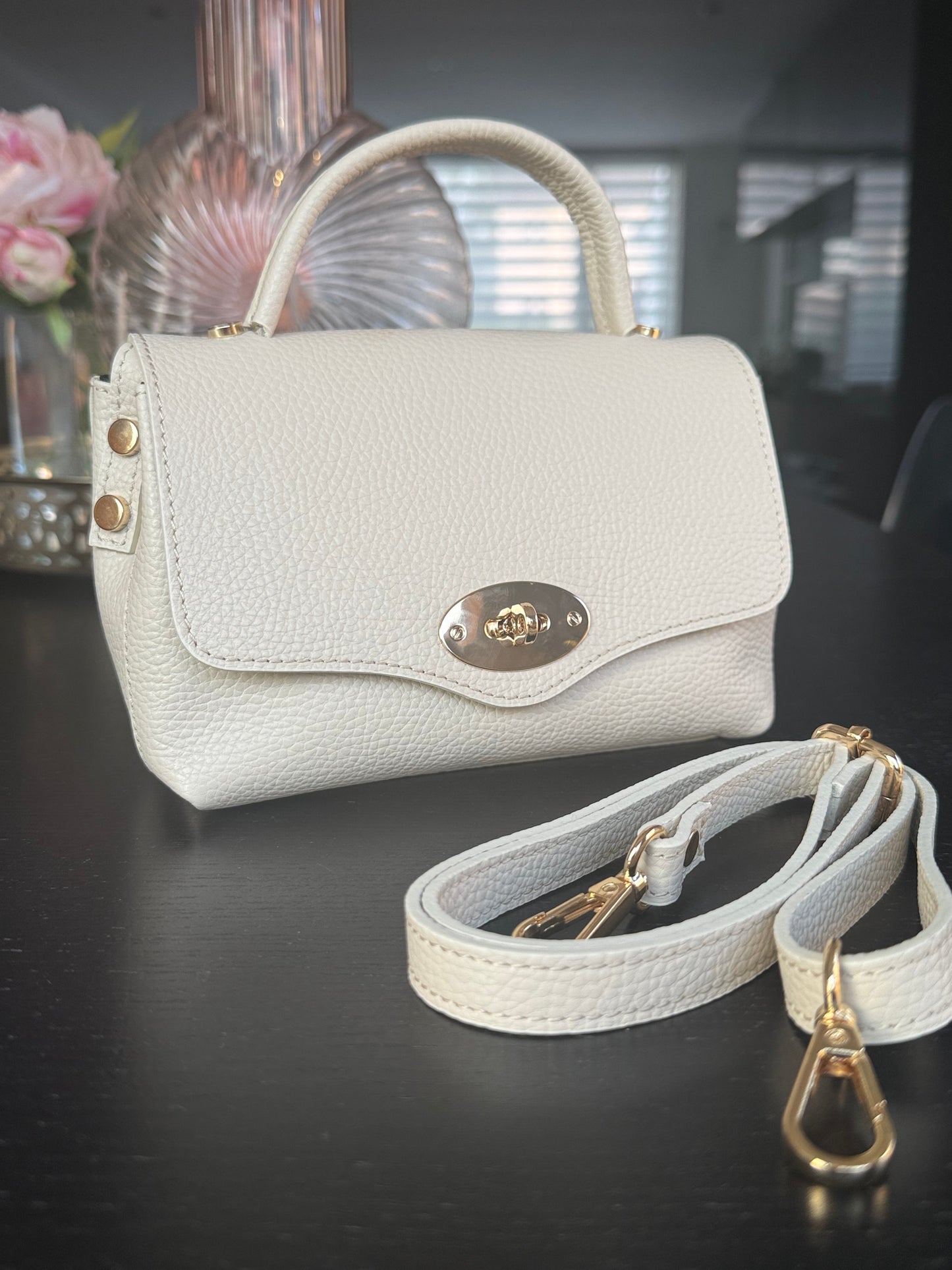 Como Leather Bag | Cream