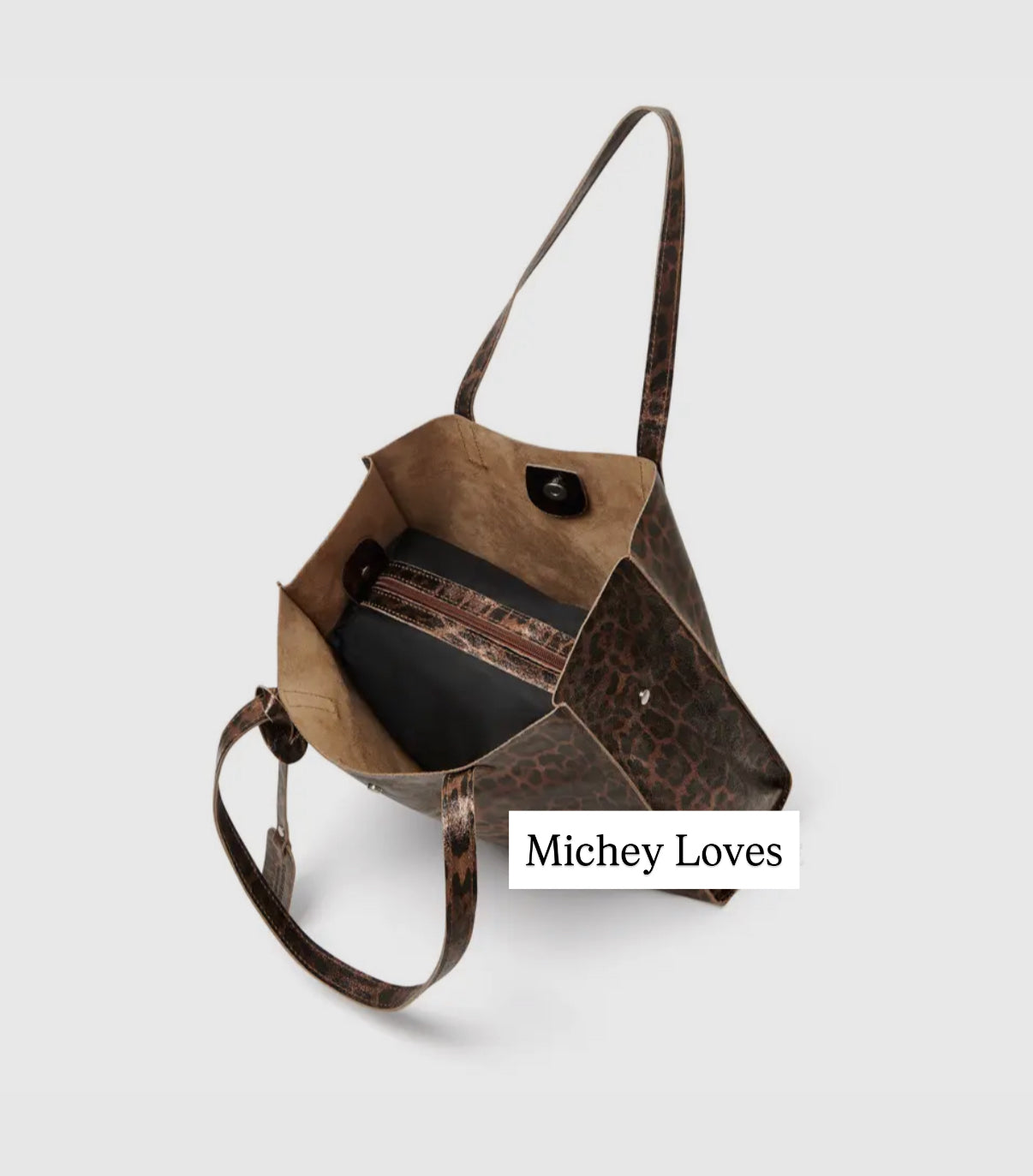 Leopard Print Leather Shopper