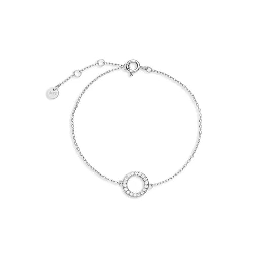 Open Circle Bracelet | Silver