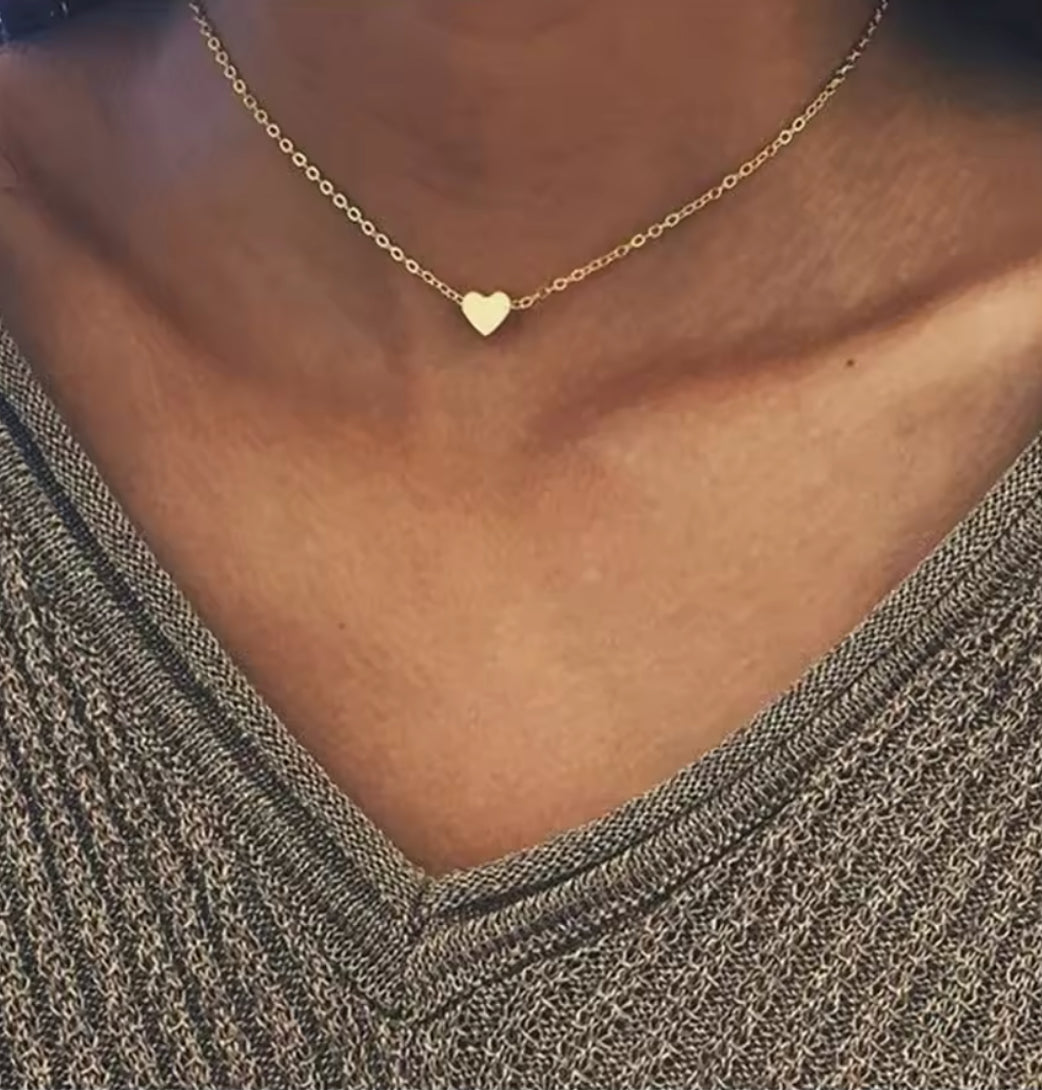 Sasha Mini Heart Necklace | Gold or Silver