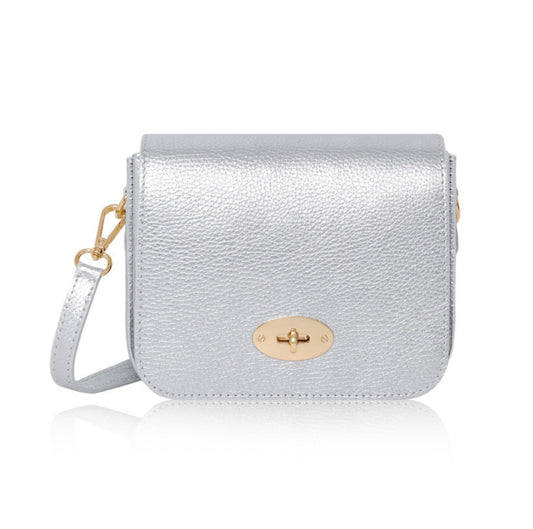 Palermo Leather Bag | Silver