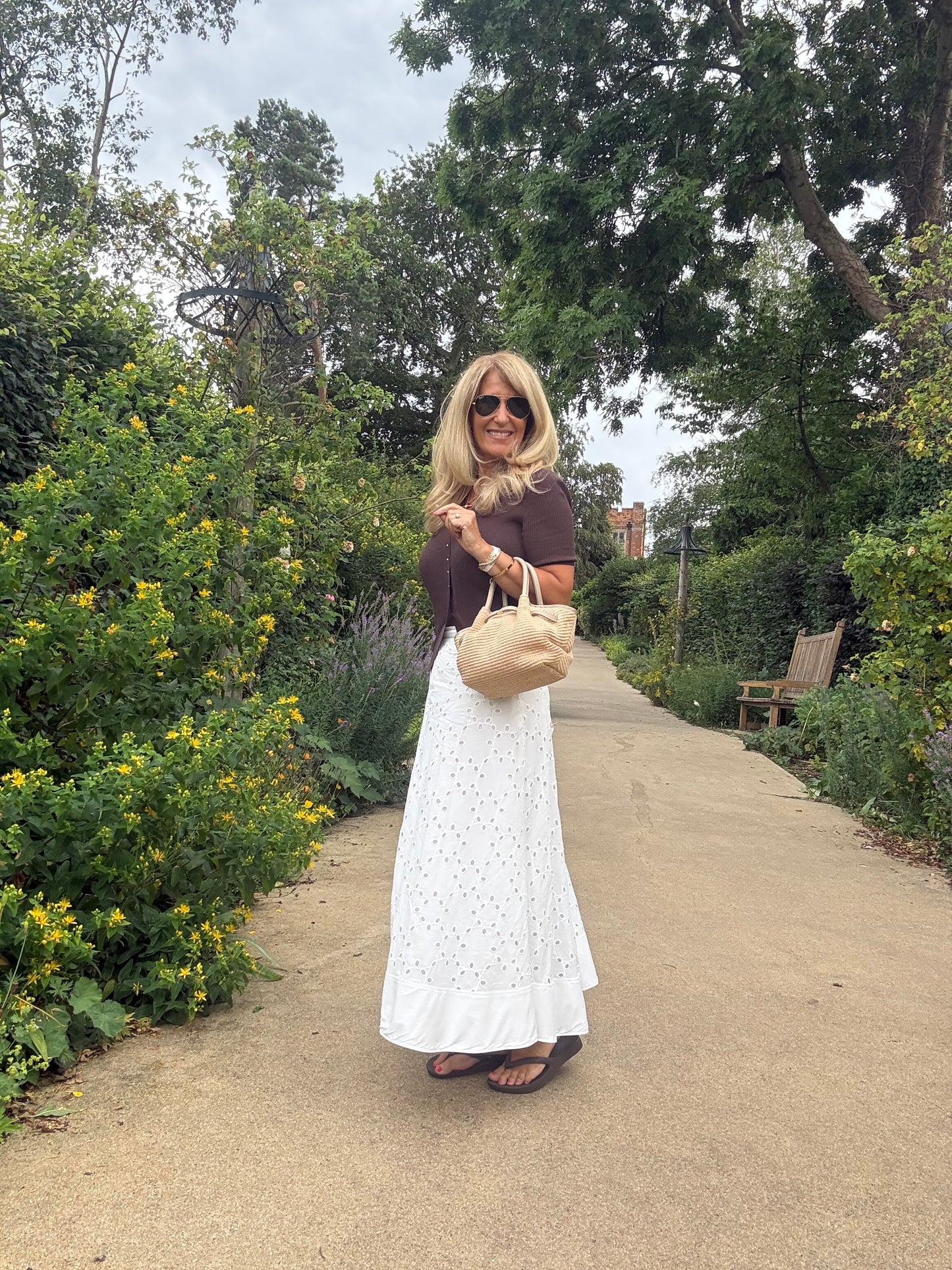 The Positano Raffia & Leather Tote Bag | Taupe