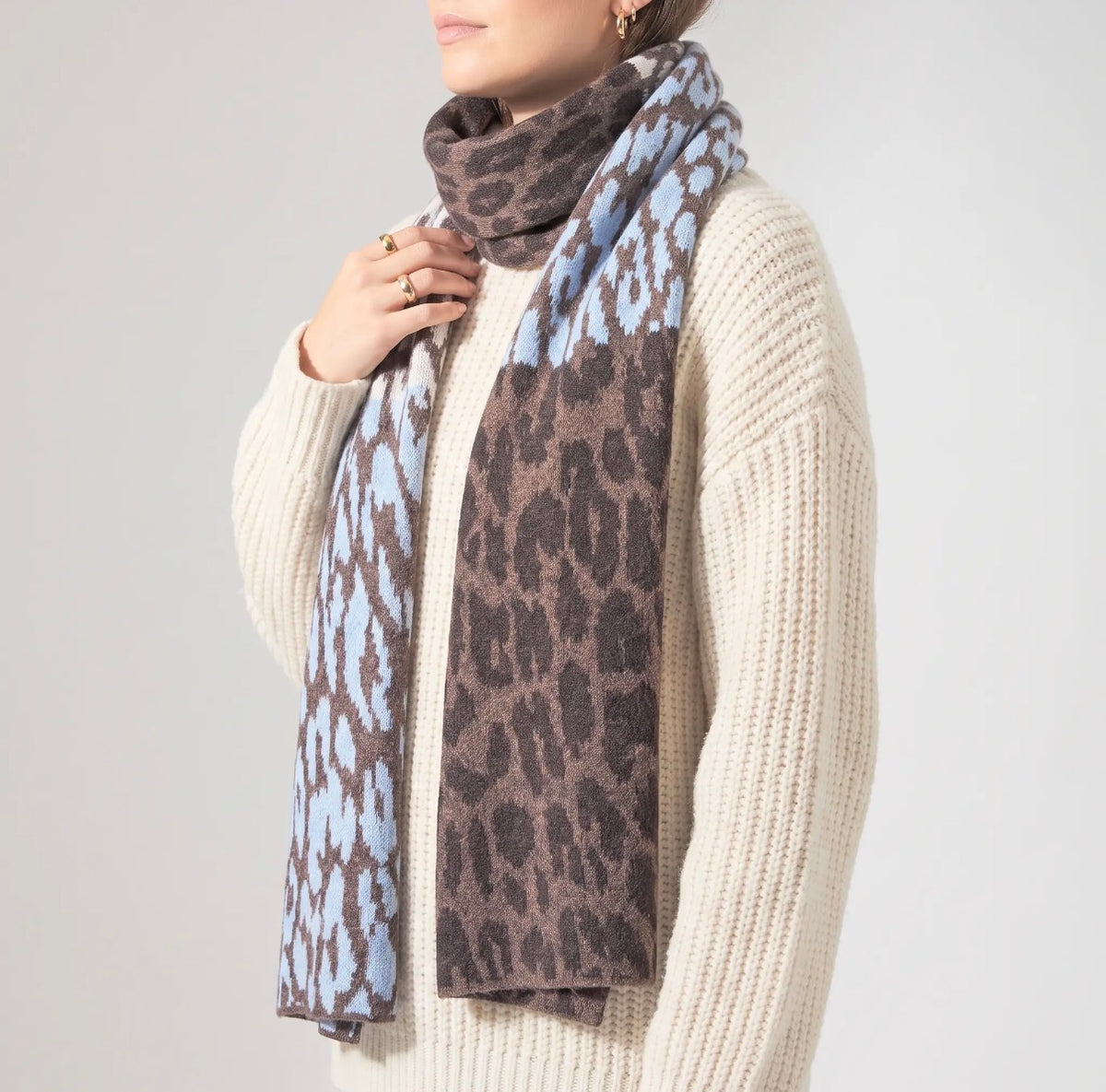 Caroline Leopard Scarf
