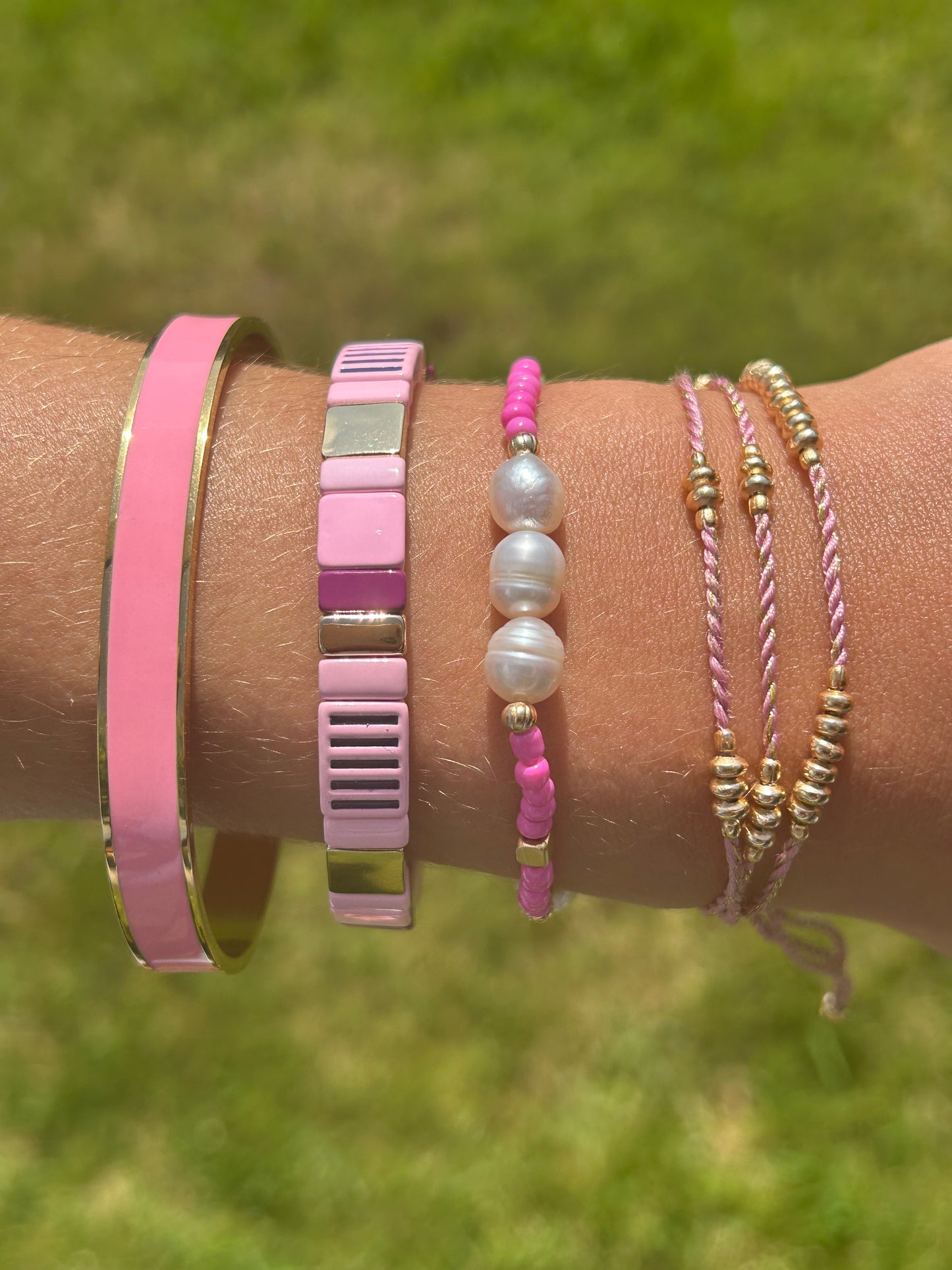 Hula Bangle Bracelet | Pink