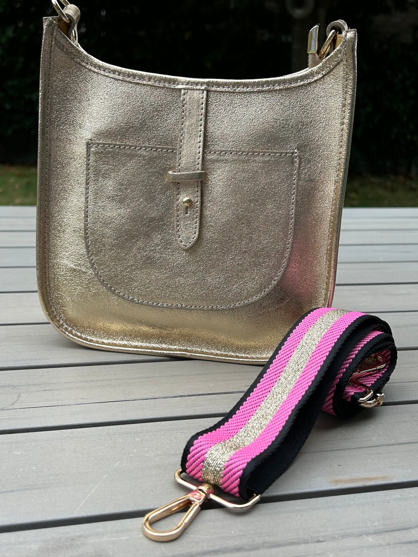 Portofino Leather Bag | Gold