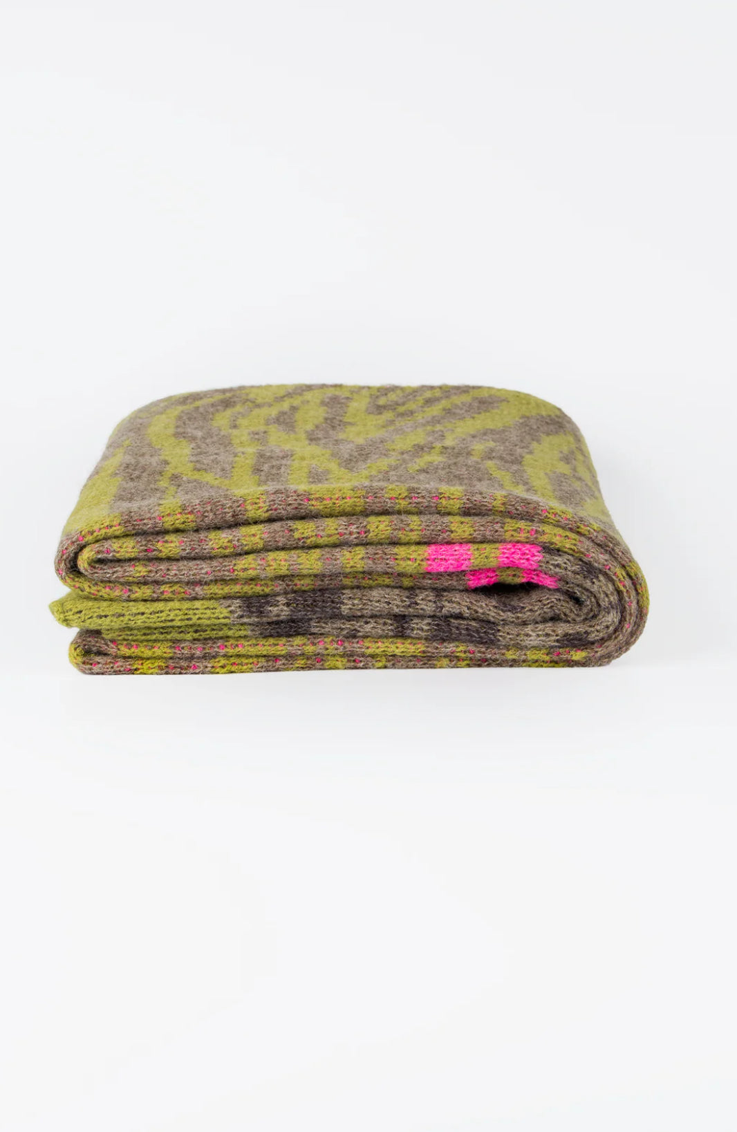 Maria Winter Scarf | Khaki & Pink