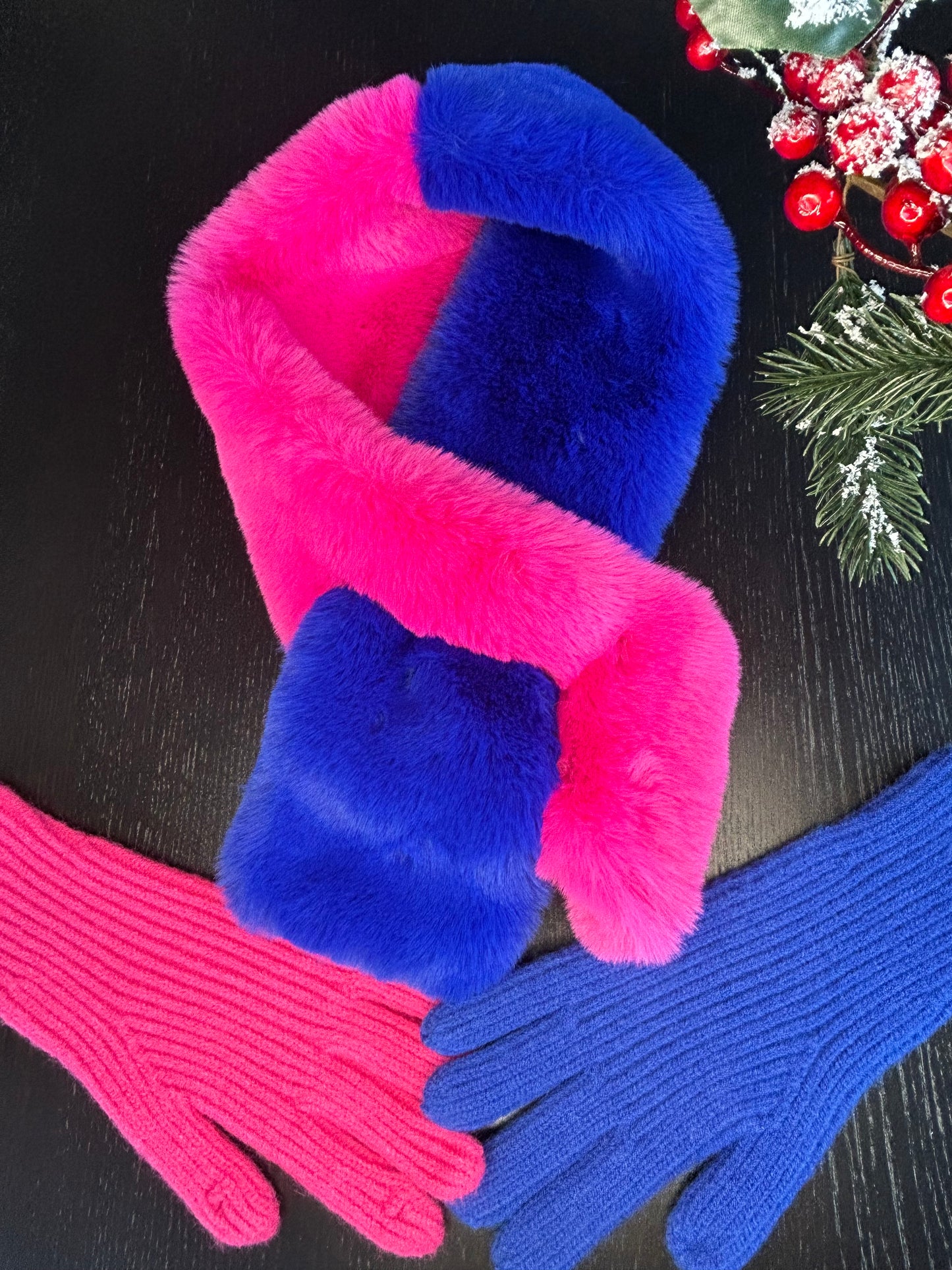 Cashmere Blend Knitted Gloves | Pink