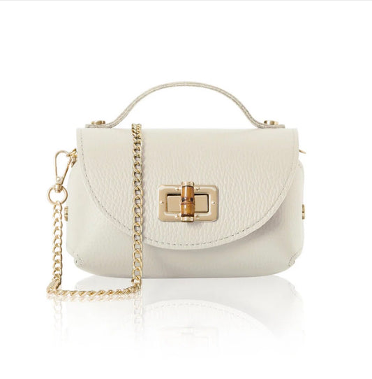 Milano Mini Leather Bag | Cream