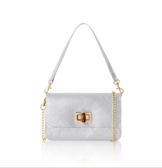 Emilia 3-in-1 Leather Bag | Silver