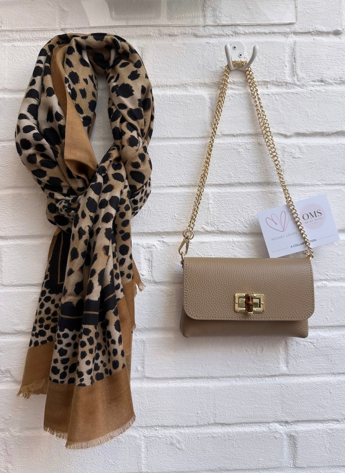 The Tan Animal Print Scarf