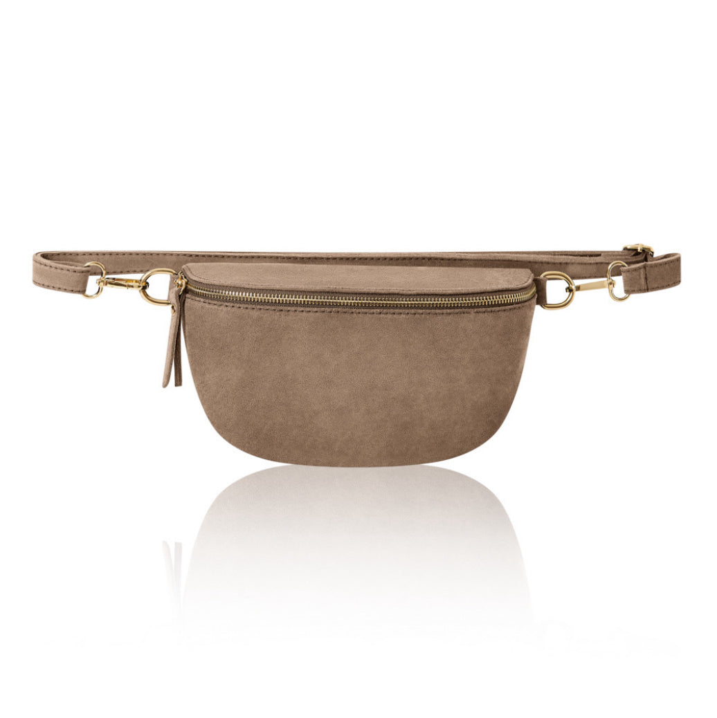 Harley Suede Sling Bag | Taupe