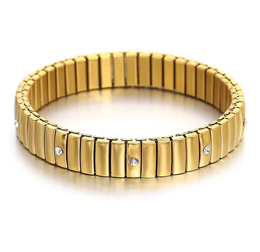 Luxe Stretch Crystal Tile Bracelet