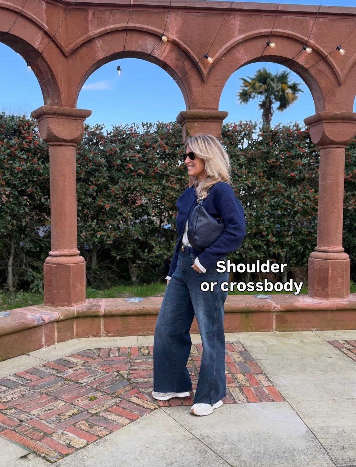 Valencia Crescent Hobo Bag | Navy