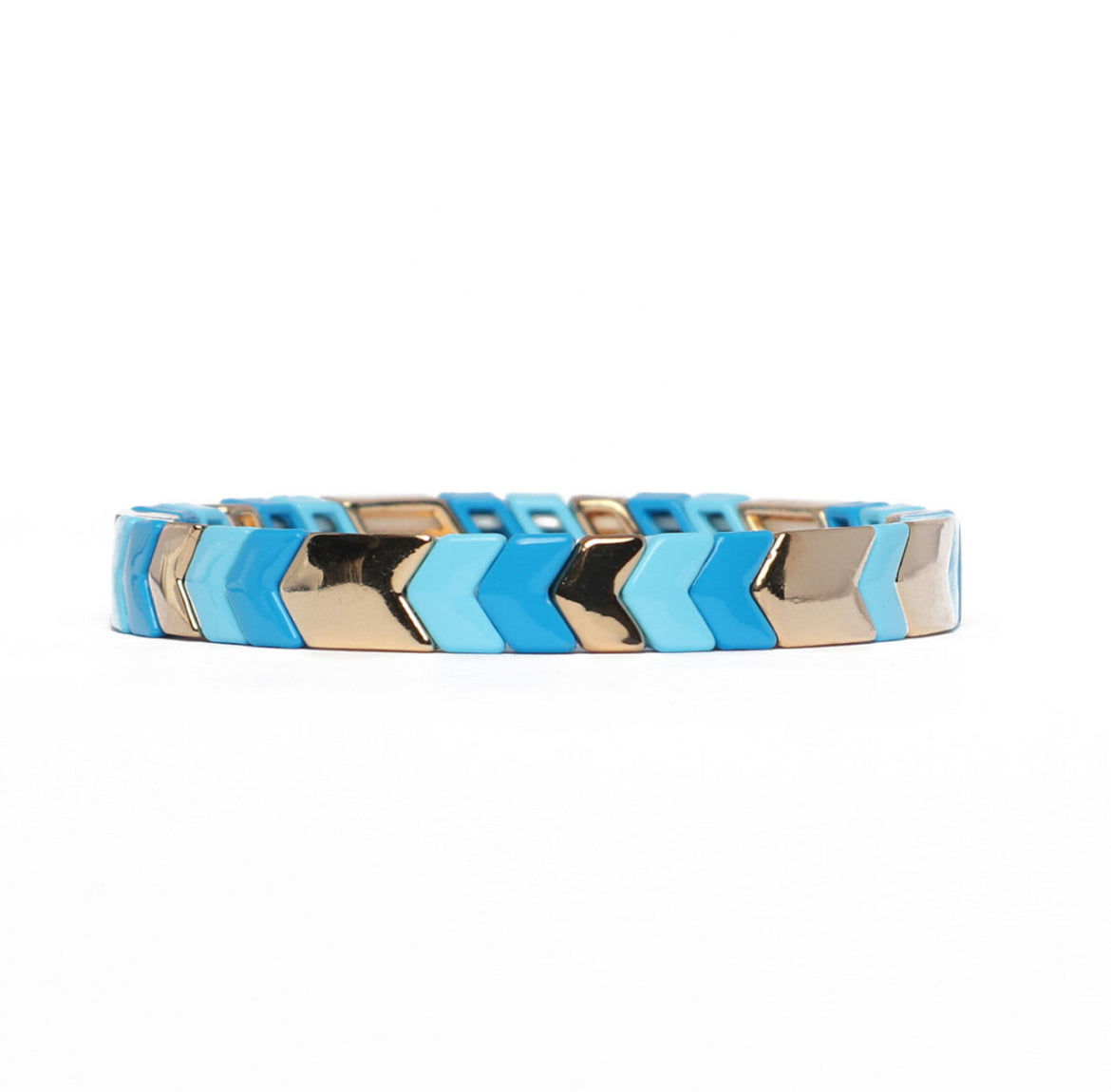 Aztec Tile Bracelet | Turquoise & Gold
