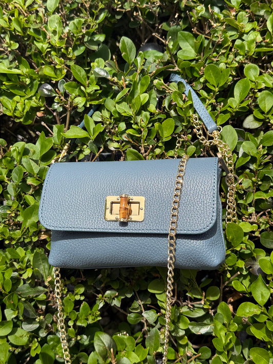 Emilia 3-in-1 Leather Bag | Denim Blue