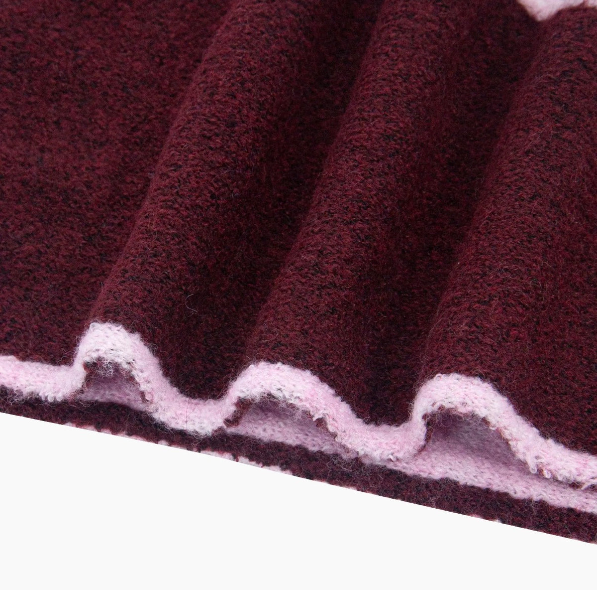 Contrast Trim Triangle Scarf | Berry + Pink