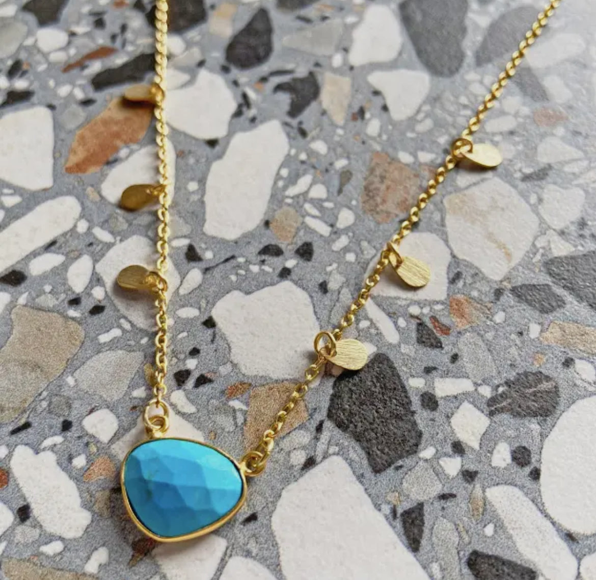 Blossom Gemstone Necklace | Turquoise