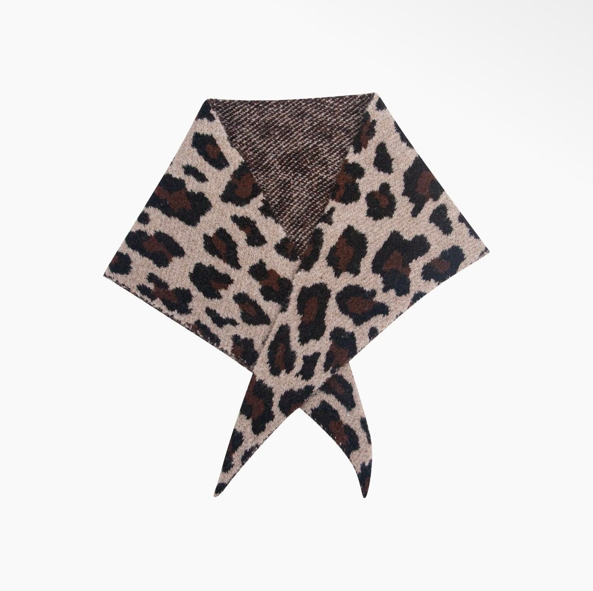 Leopard Triangle Scarf | Beige