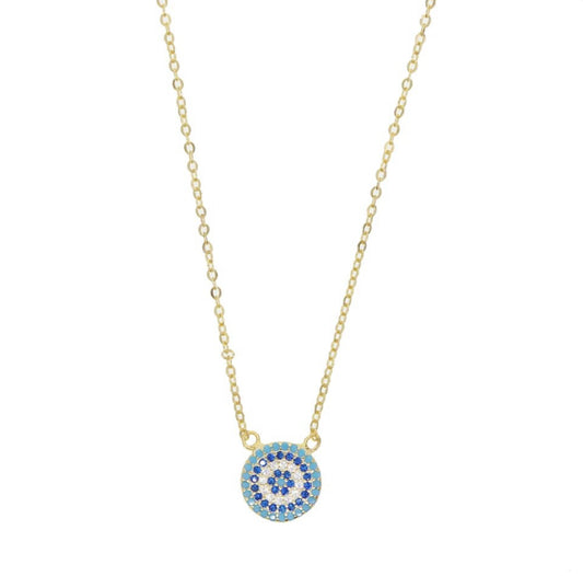 Evil Eye Necklace | Gold, Rose Gold or Silver