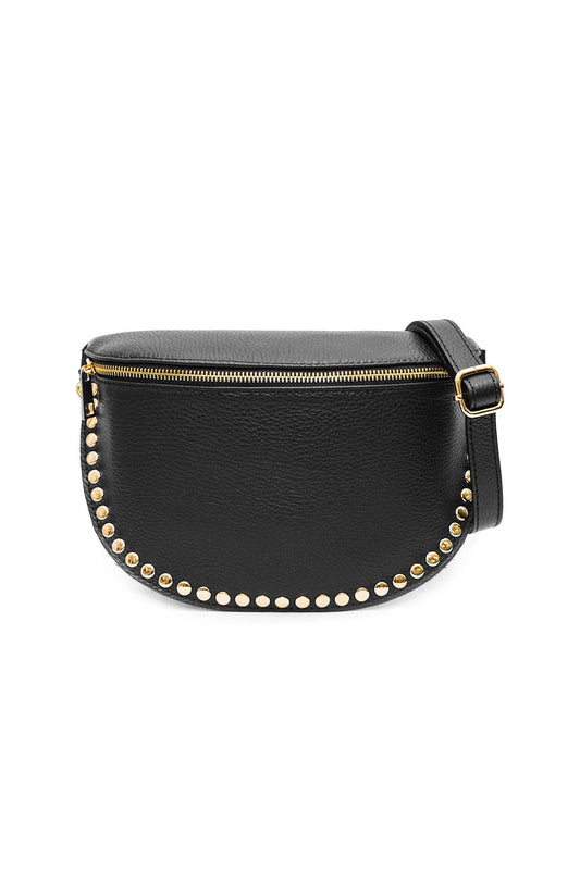 Harley Studded Leather Sling Bag | Black