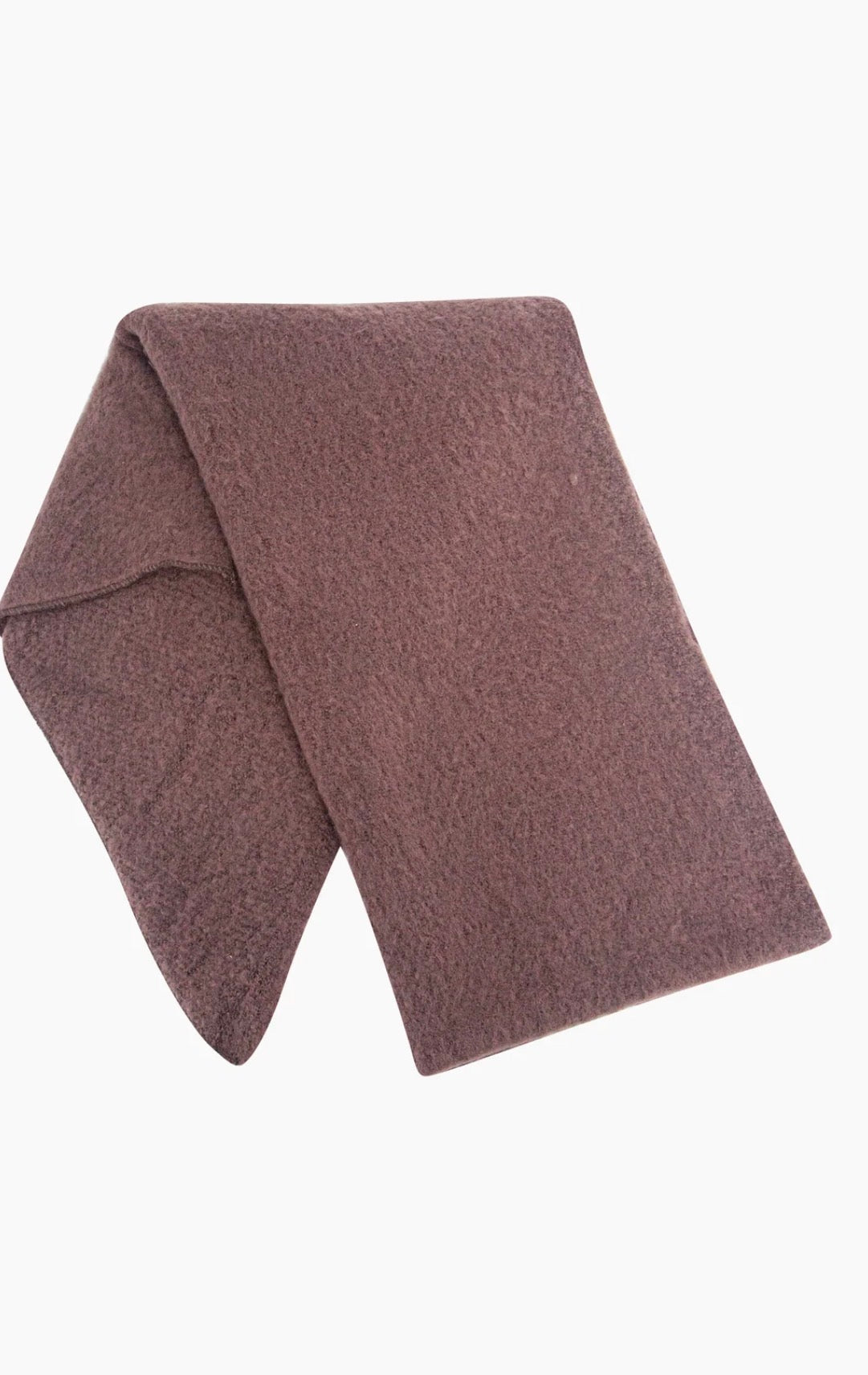 Asymmetric Textured Heavyweight Scarf | Brown