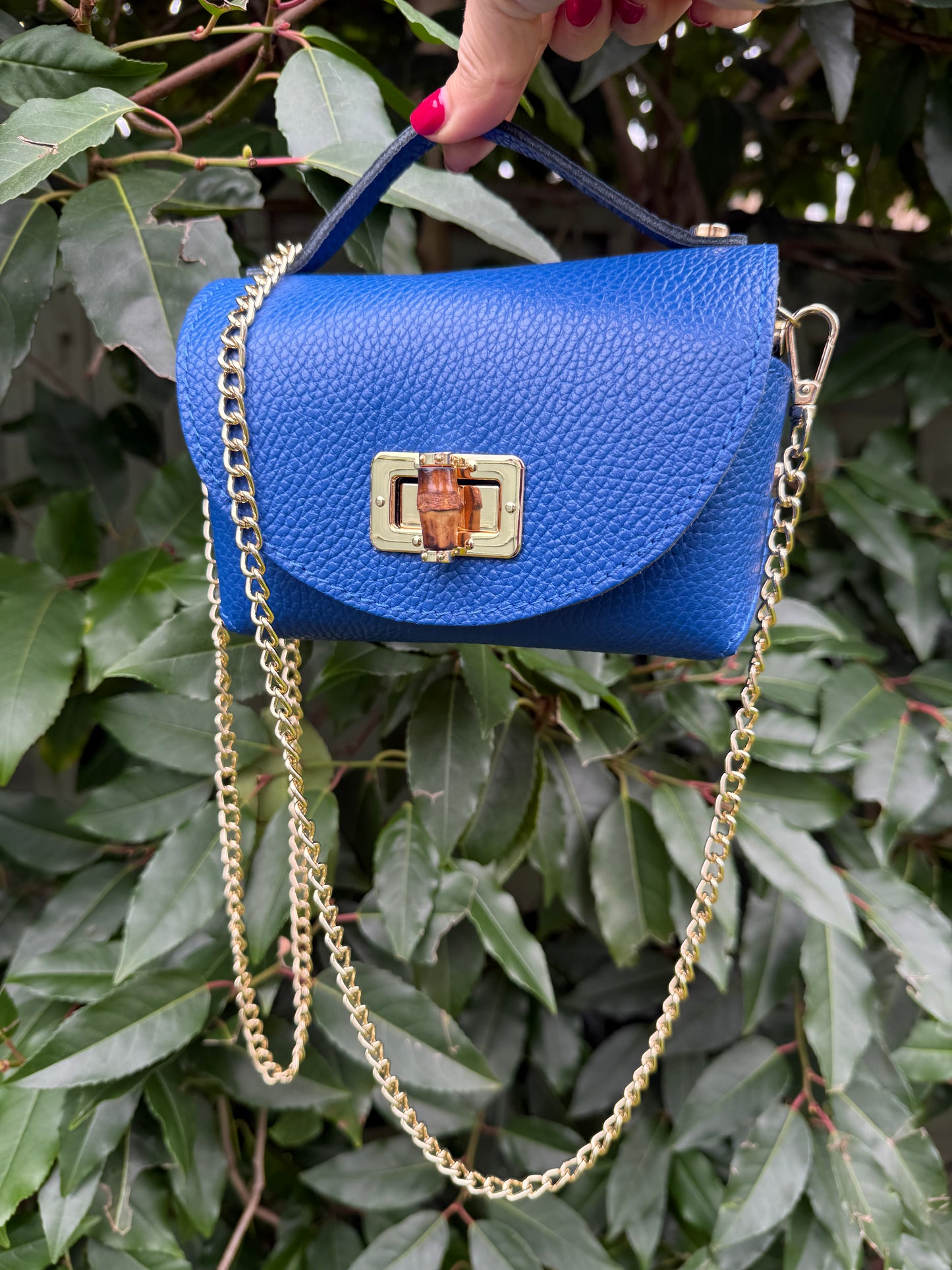 Milano Mini Leather Bag | Royal Blue