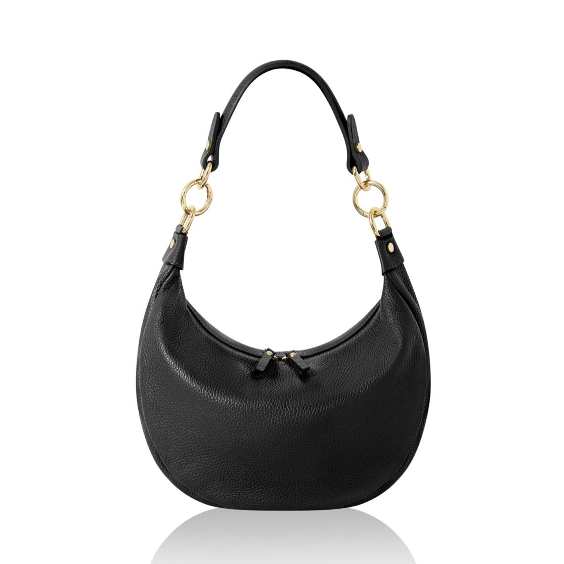 Valencia Crescent Hobo Bag | Black