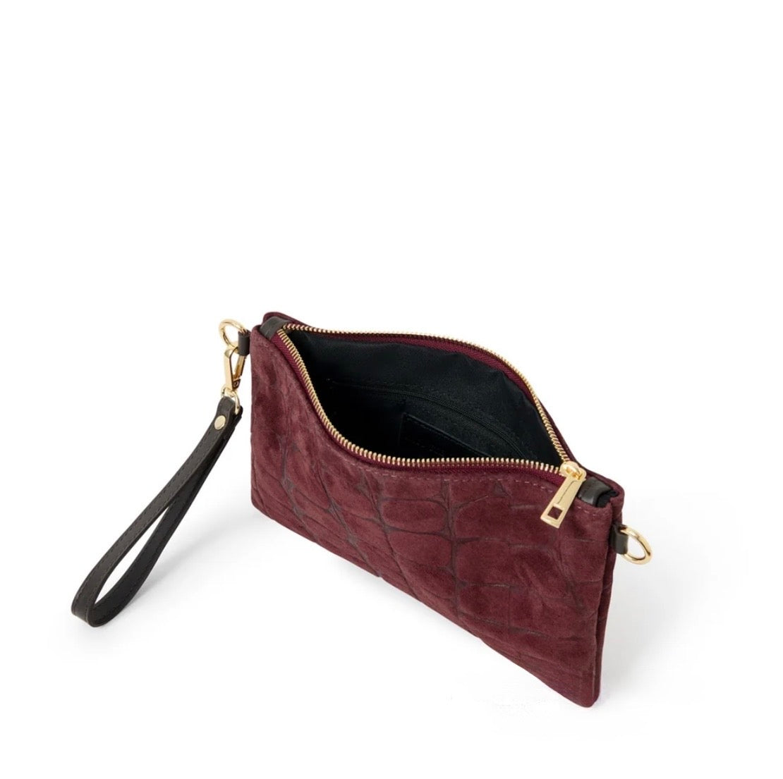 Italian Suede Multi-Way Clutch & Crossbody Bag | Taupe
