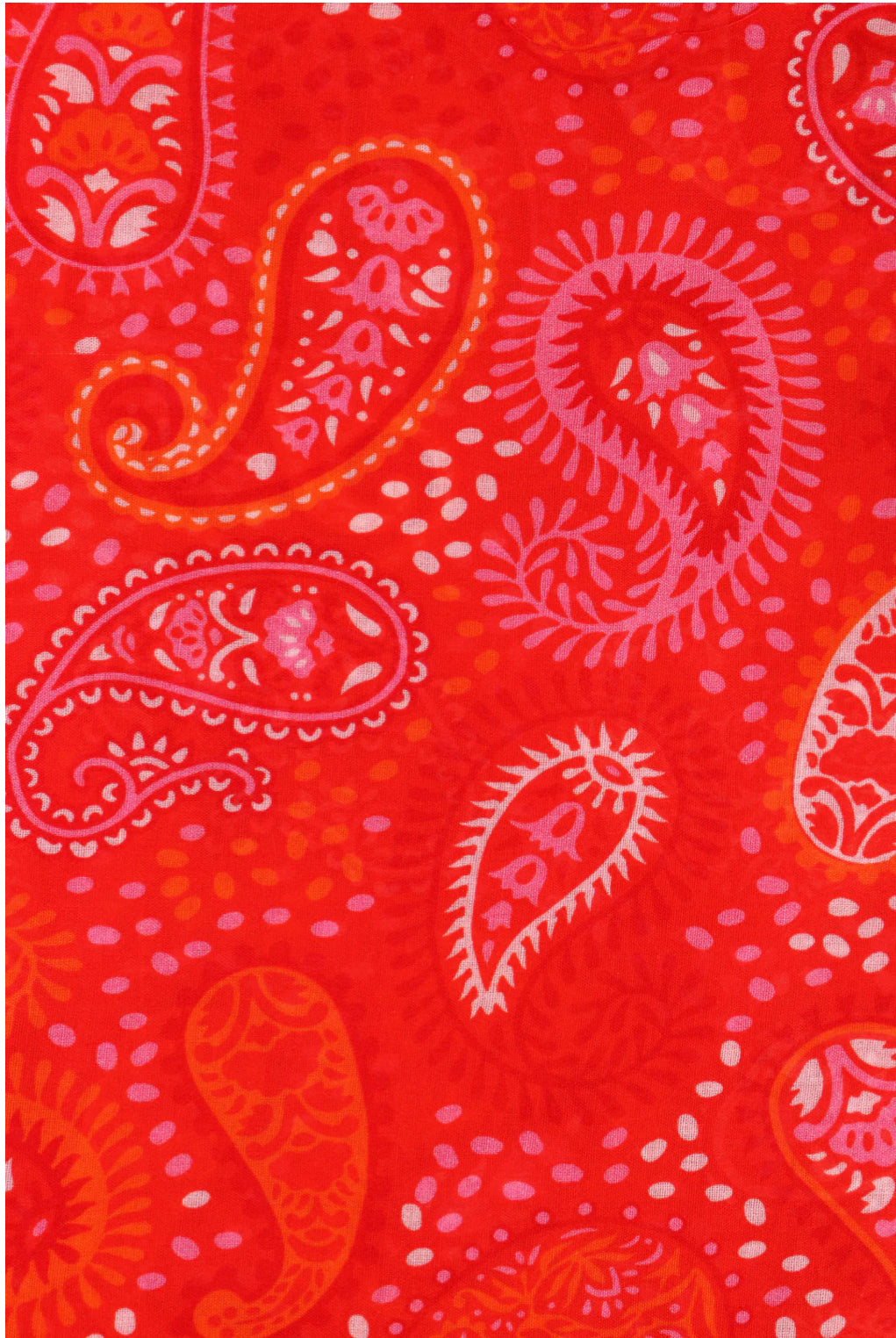 Paisley Print Scarf | Red