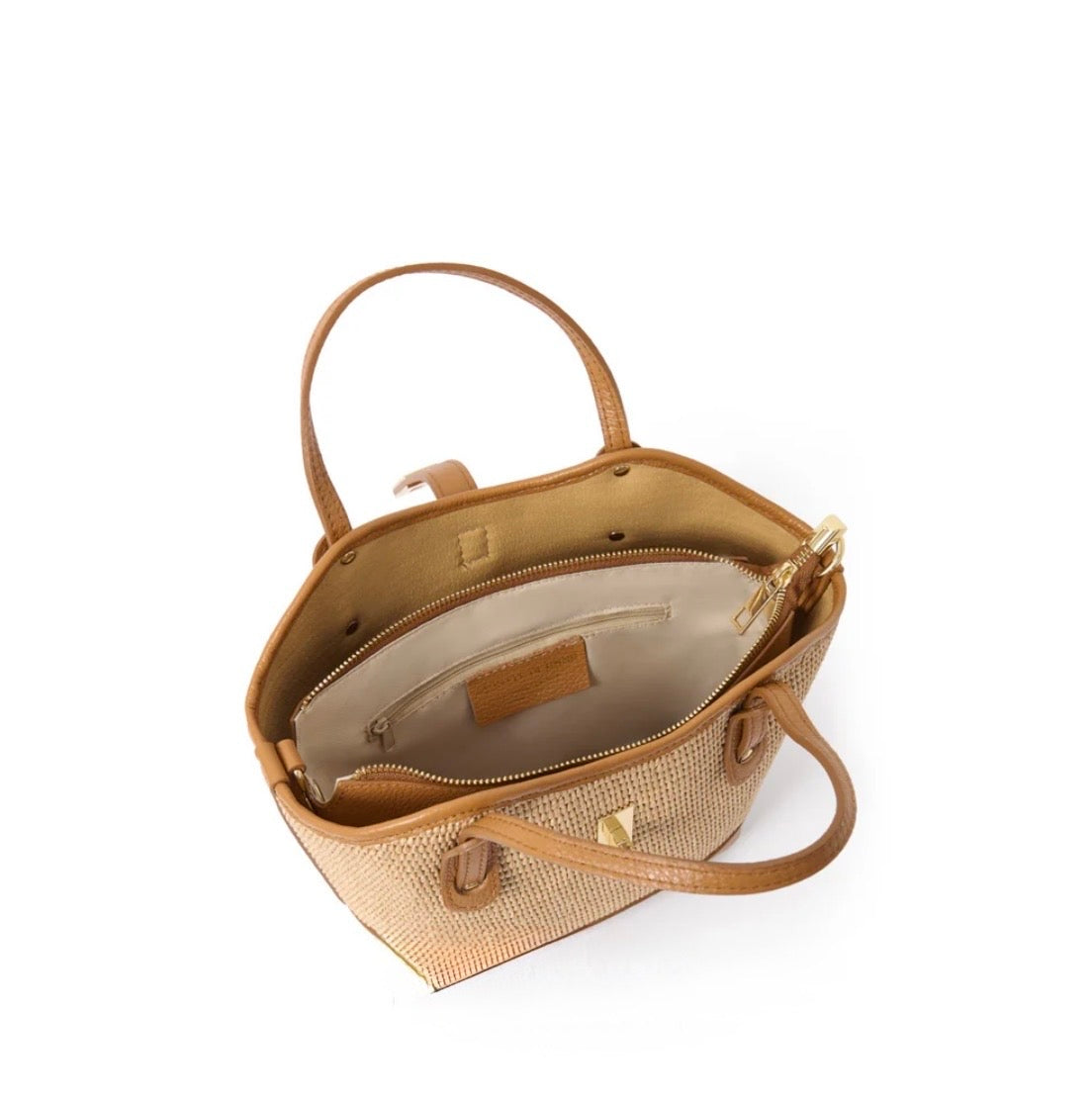 Ravello Raffia & Leather Tote | Tan
