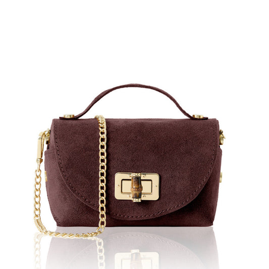 Milano Mini Suede Bag | Plum