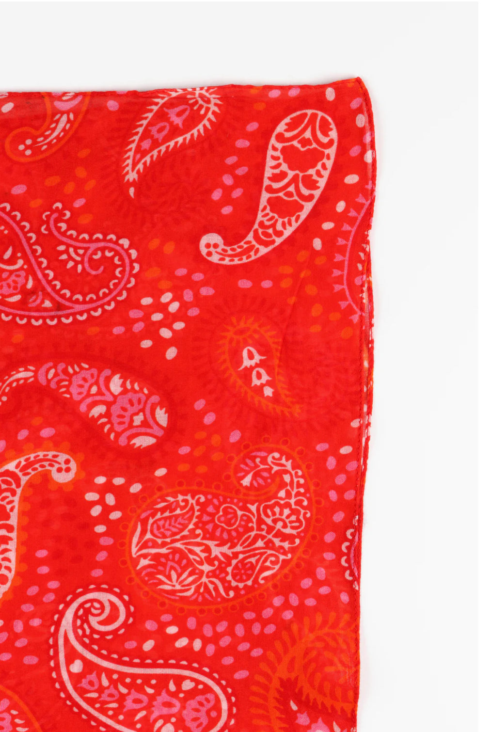 Paisley Print Scarf | Red
