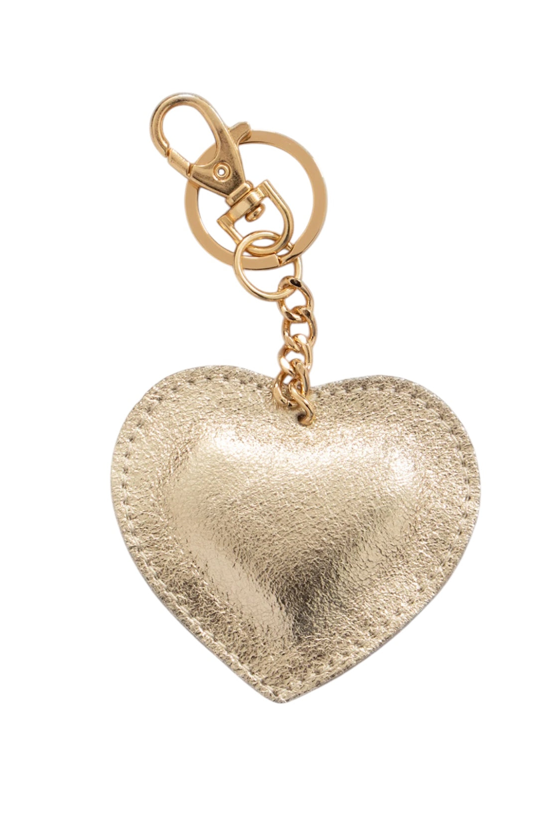 Love Heart Keyring | Metallic Gold