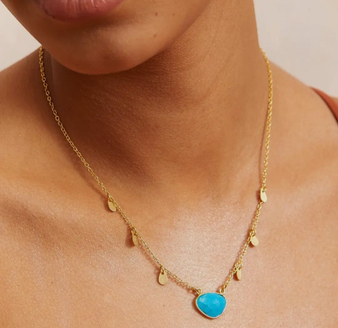 Blossom Gemstone Necklace | Turquoise