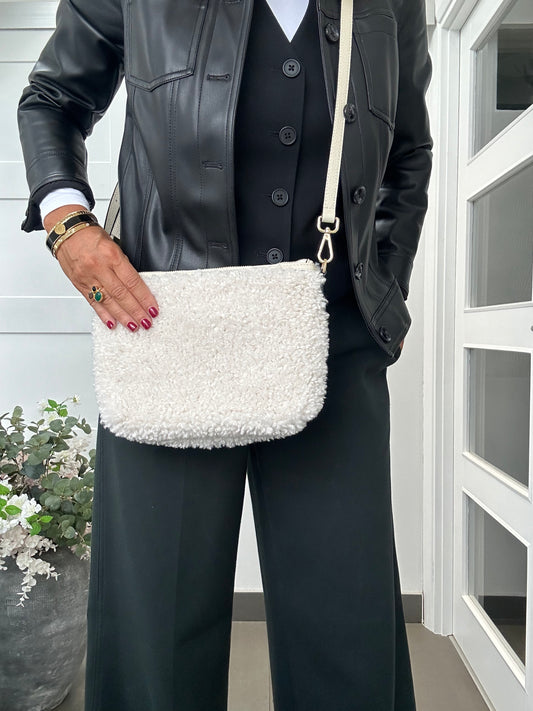 Teddy Shearling Bag | Cream