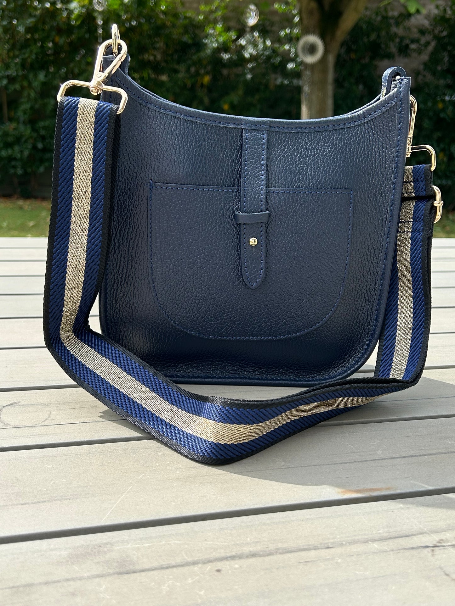 Portofino Leather Bag | Navy
