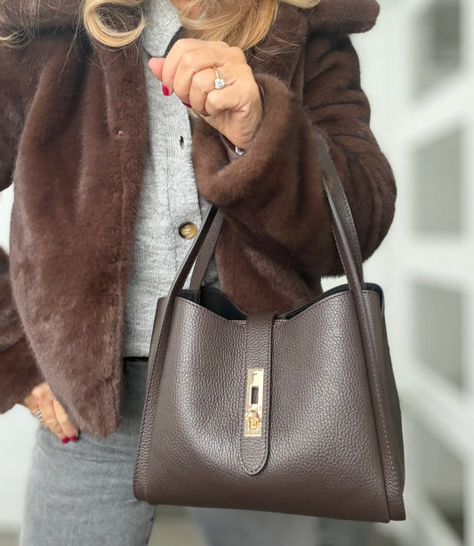 Amalfi Multi Compartment Bag | Chocolate Brown