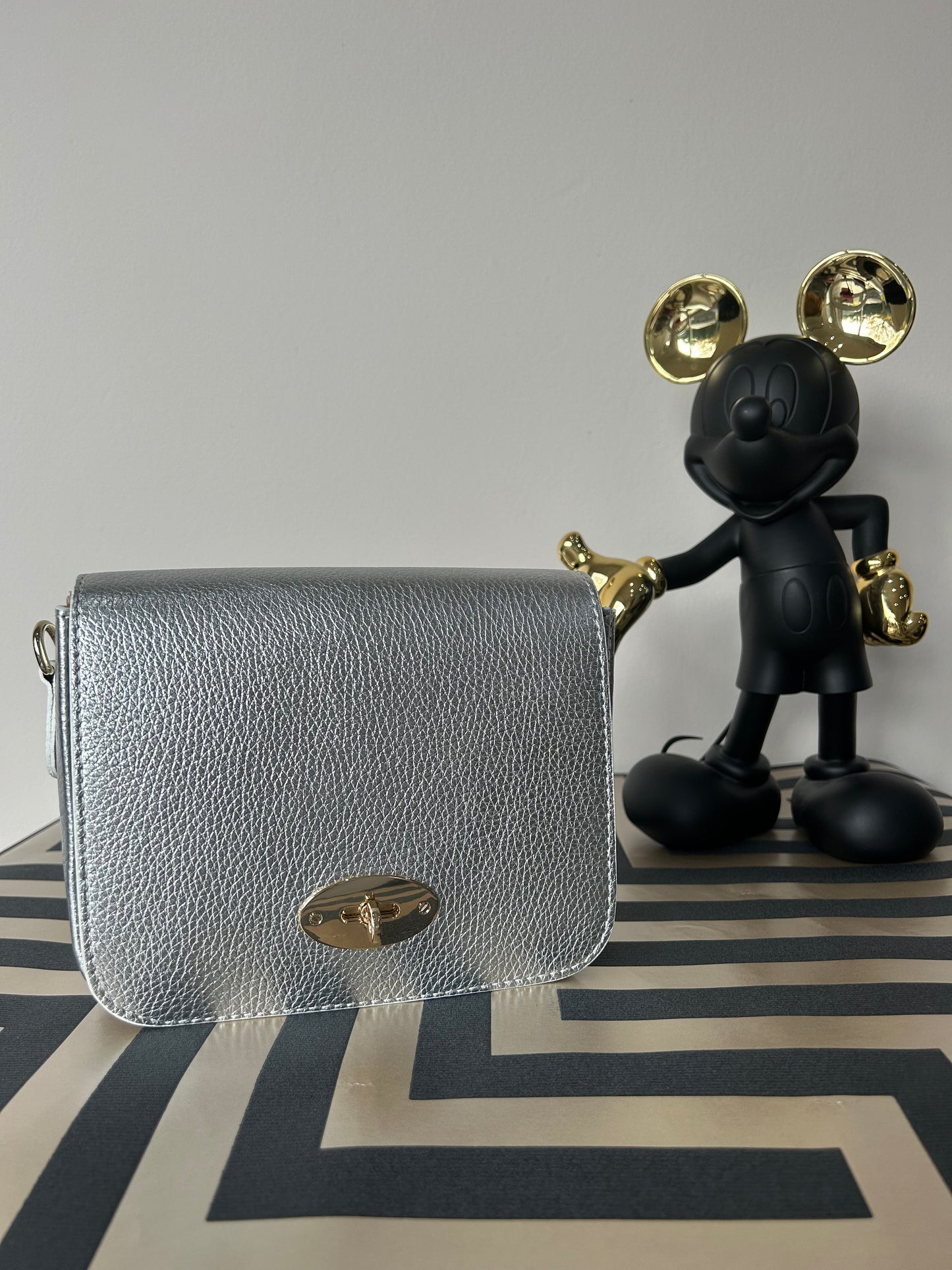 Palermo Leather Bag | Silver