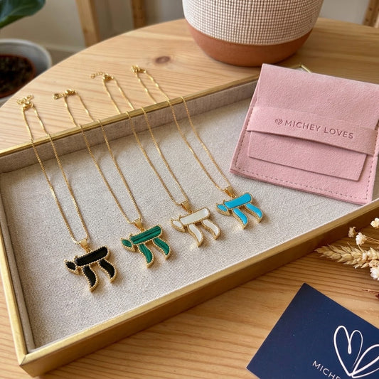 Enamel Chai Necklace | Four Colours