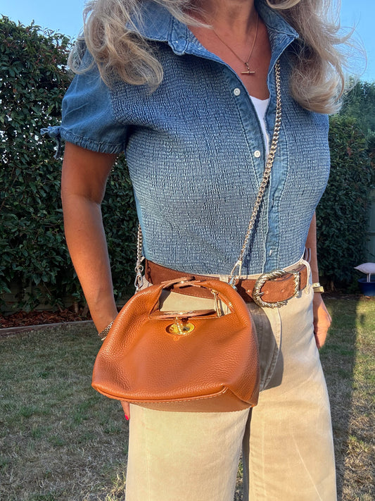 The Modena Leather Bag | Tan