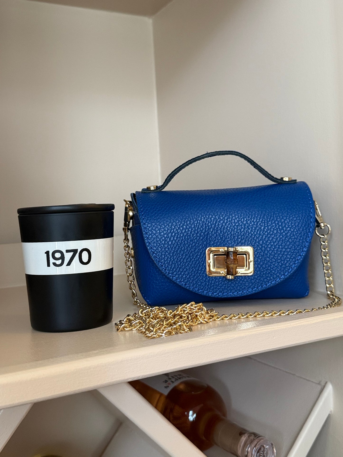 Milano Mini Leather Bag | Royal Blue