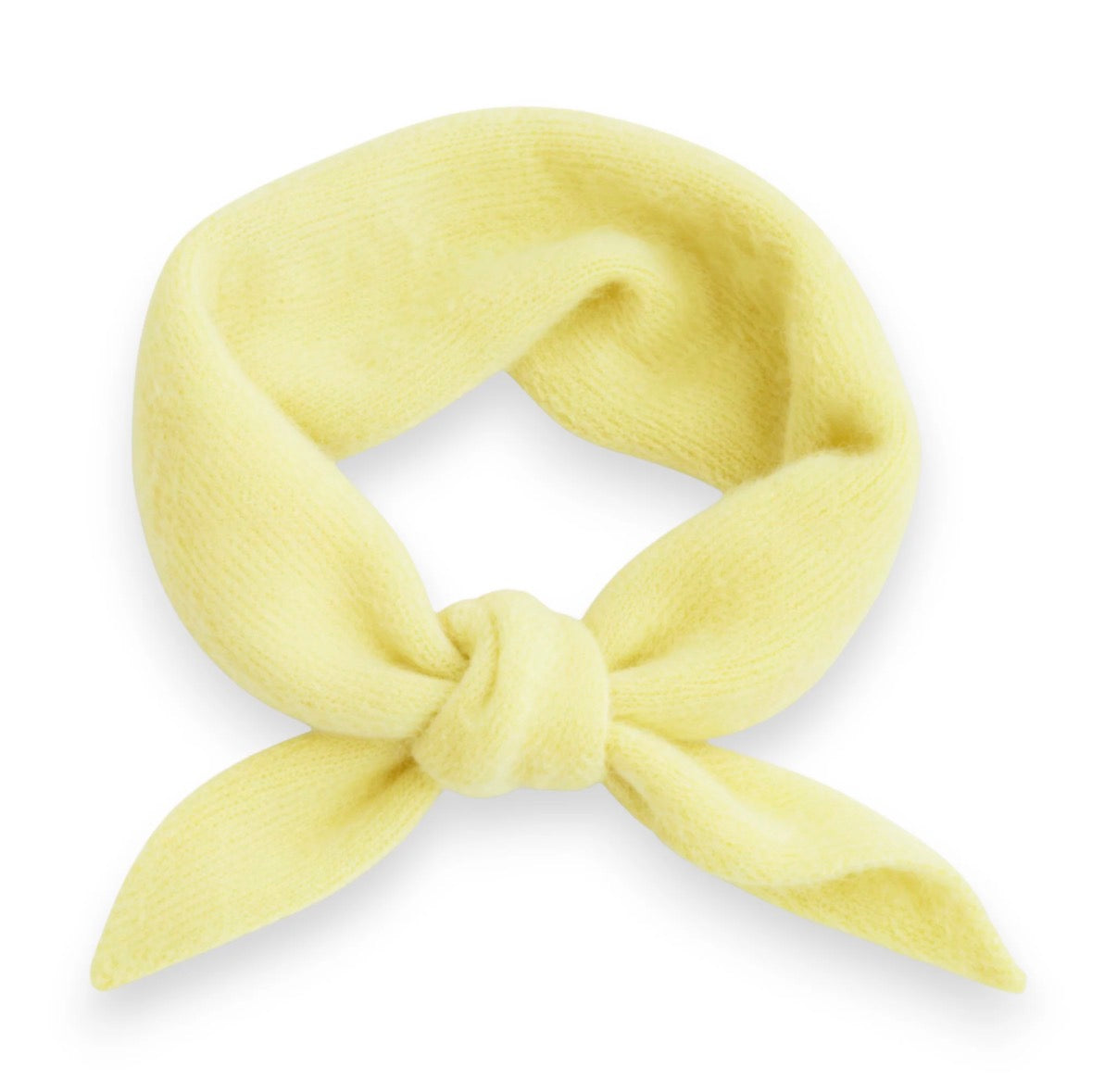 Triangle Wool Blend Neck Scarf | Pastel Yellow