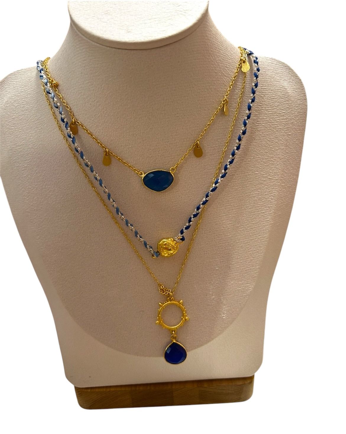 Renee Gemstone Bar Necklace Lapis Lazuli