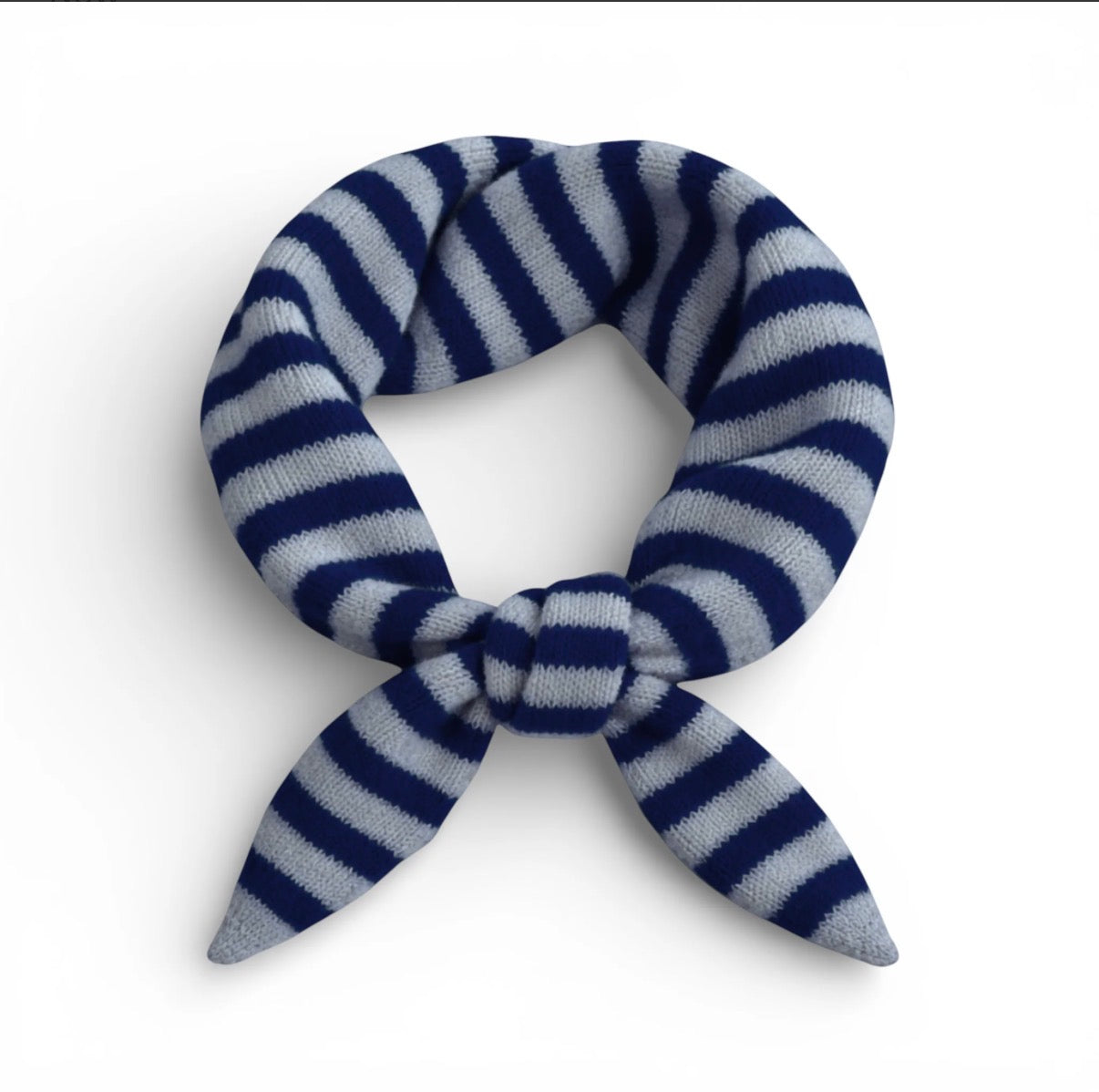 Striped Triangular Neck Scarf | Blue